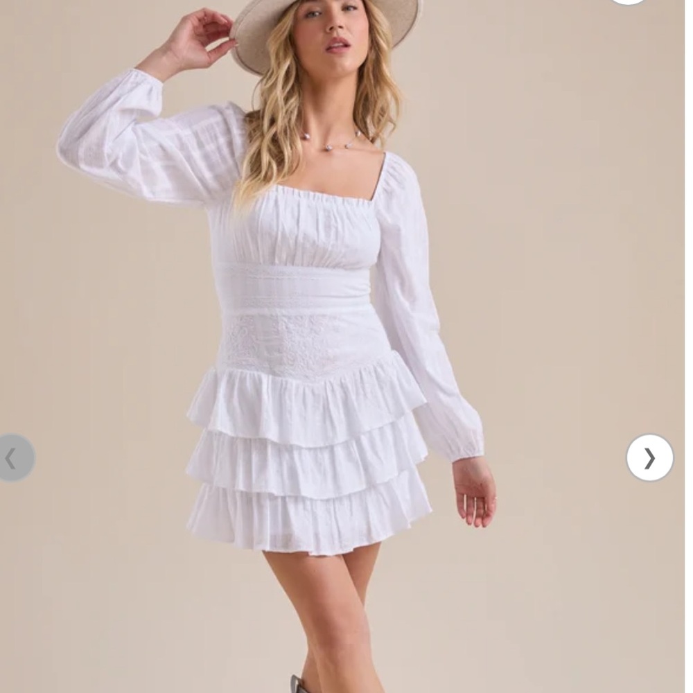 Altard State while ruffle dress
